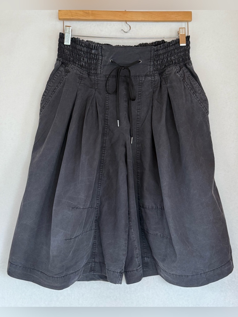 Smocked Waist Charcoal Women’s culotte’s